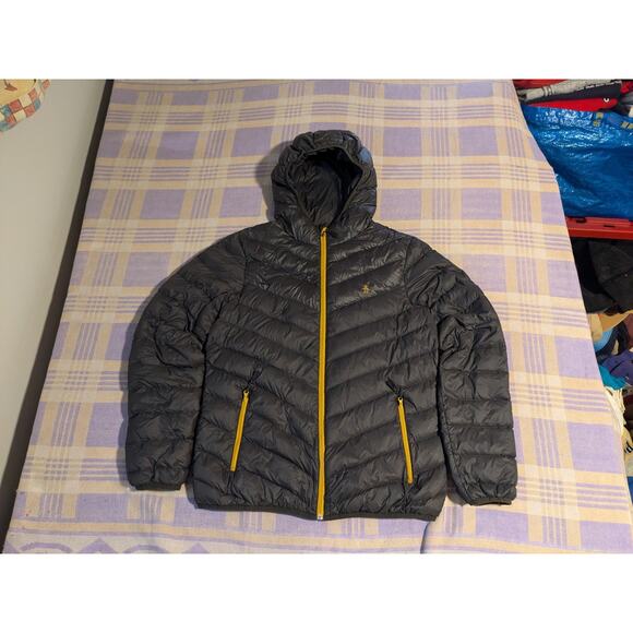 Penguin By Munsingwear Lightweight Down Jacket Gray Puffer Munsing Wear Hooded